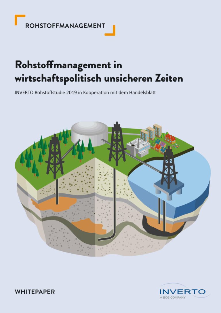 Rohstoffmanager reagieren auf Konjunkturflaute Abschwung und ungelöste Handelskonflikte schlagen sich deutlich in der INVERTO-Rohstoffstudie nieder