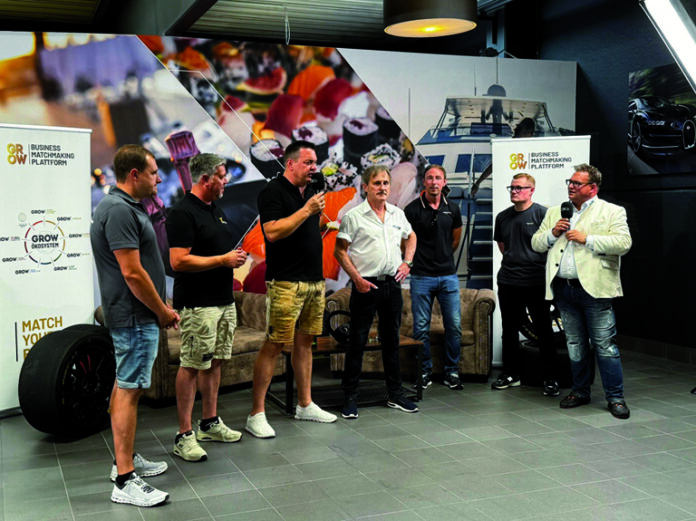 Gründung THE GROW Chapter OÖ v.l.n.r.: Patrick Reiling, Christoph Böhm (Geschäftsführer Böhm Sportwagen), Sven Umert (THE GROW Oberösterreich), Joachim Reiling, Dominik Flötzer, Paul Hamtil und Bernhard Schindler (Gründer und Chairman THE GROW)
